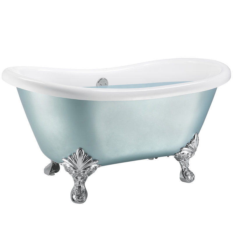 AKDY 60" x 31" Clawfoot Soaking Acrylic Bathtub Wayfair